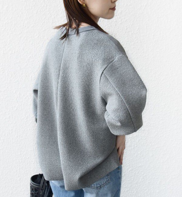 SHIPS for women「〈手洗い可能〉ダブル フェイス ニット リブ コンビ プルオーバー」|Tシャツ・カットソー|