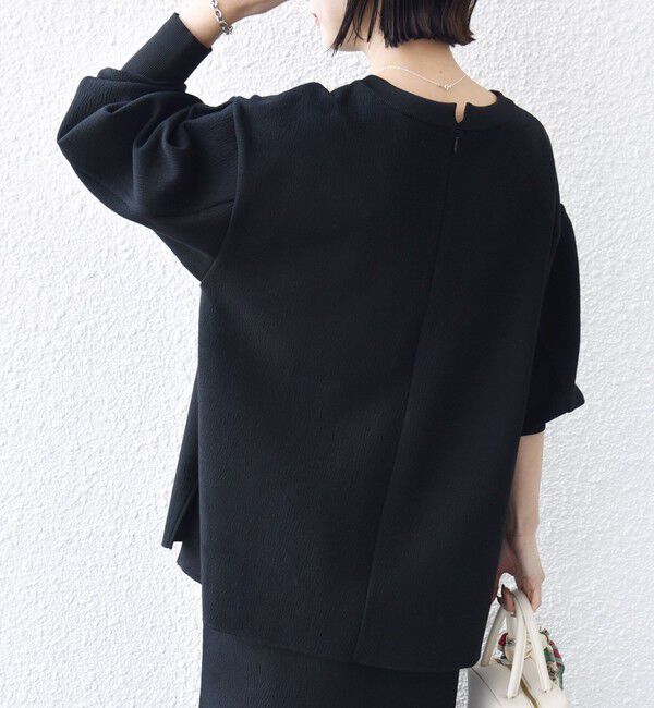 SHIPS for women「〈手洗い可能〉ダブル フェイス ニット リブ コンビ プルオーバー」|Tシャツ・カットソー|