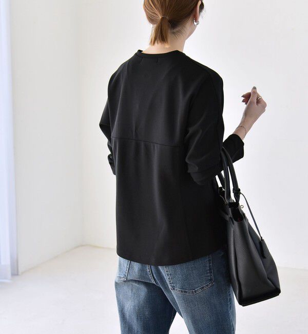 quaranciel「quaranciel:〈洗濯機可能〉カットジョーゼット ドッキング コルセット プルオーバー」|Tシャツ・カットソー|