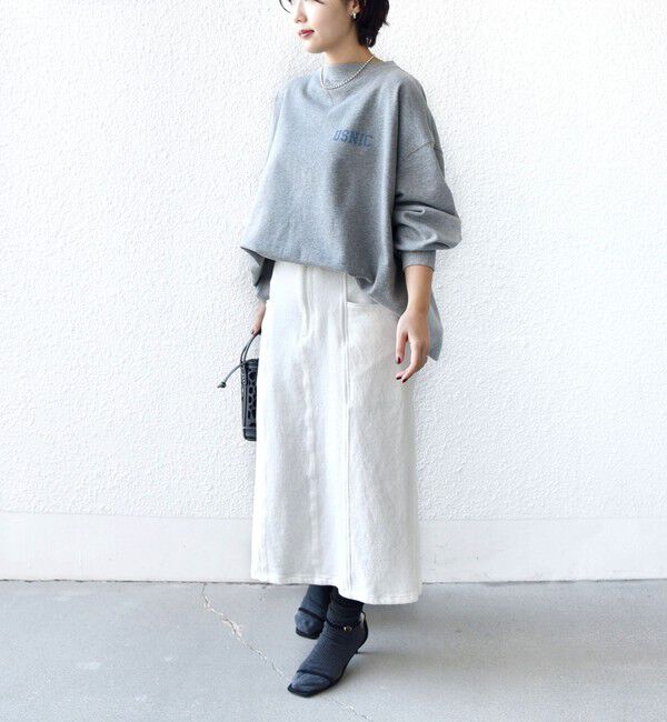 SHIPS for women「〈手洗い可能〉ルーズ デニム サイド ポケット スカート」|スカート|