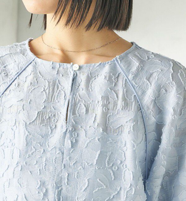 SHIPS for women「〈手洗い可能〉ジャカード ペプラム ブラウス」|シャツ・ブラウス|