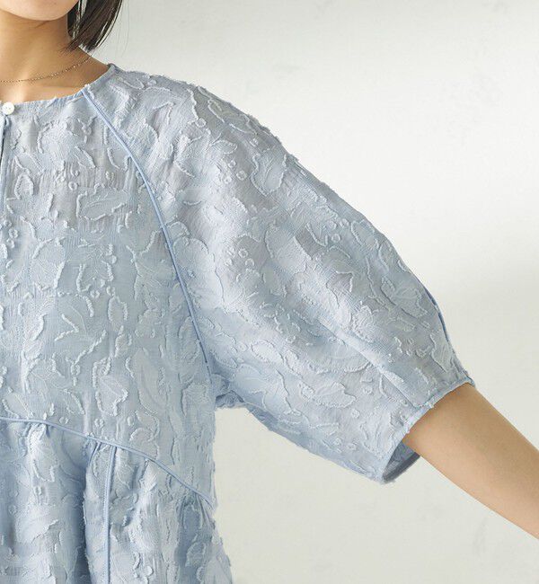 SHIPS for women「〈手洗い可能〉ジャカード ペプラム ブラウス」|シャツ・ブラウス|