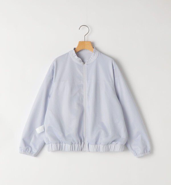SHIPS KIDS「SHIPS KIDS:140～150cm / 〈UVカット〉ドライタッチ フリル ライト ブルゾン」|ブルゾン・スタジャン|