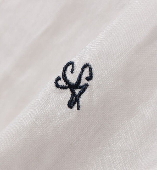 SHIPS any「SHIPS any:〈洗濯機可能〉リネン 刺繍 レギュラー ルーズ シャツ」|シャツ・ブラウス|