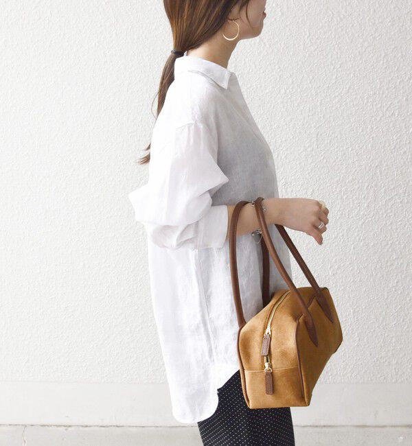 SHIPS any「SHIPS any:〈洗濯機可能〉リネン 刺繍 レギュラー ルーズ シャツ」|シャツ・ブラウス|