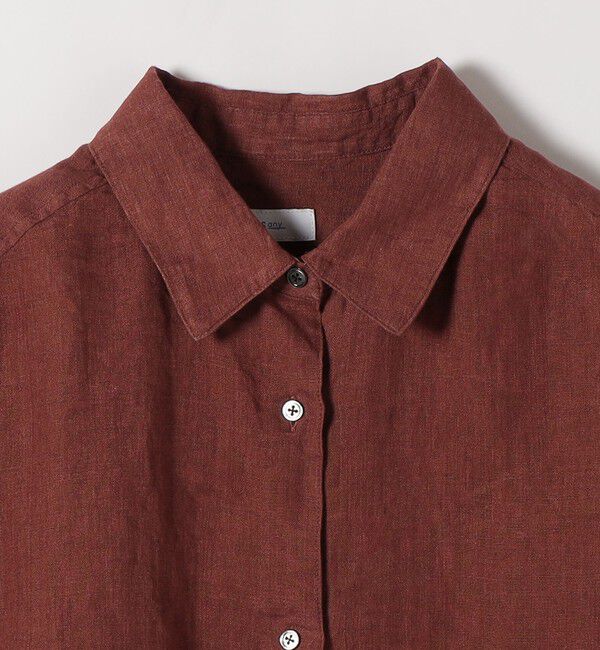 SHIPS any「SHIPS any:〈洗濯機可能〉リネン 刺繍 レギュラー ルーズ シャツ」|シャツ・ブラウス|