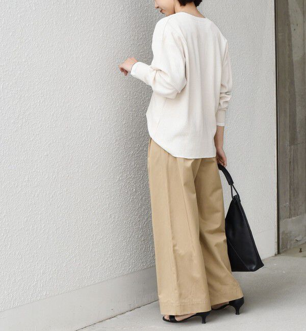 SHIPS Colors 「SHIPS Colors:〈手洗い可能〉変形ワッフル ヘンリーネック プルオーバー」|Tシャツ・カットソー|