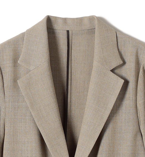 SHIPS for women「〈吸水速乾・手洗い可能〉麻調 ドンゴロス 2釦 ジャケット 2」|テーラードジャケット|