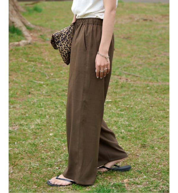 OUTDOOR PRODUCTS Usual Things「≪予約≫リネンライクイージーパンツ」|スラックス|