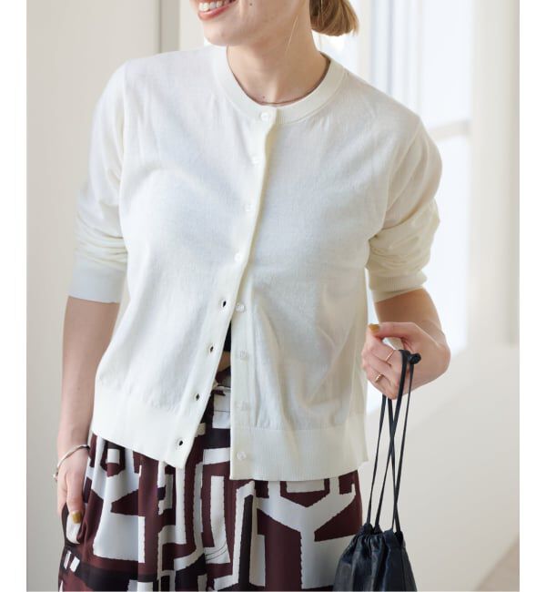 OUTDOOR PRODUCTS Usual Things「ハイゲージコットンコンパクトクルーネックカーディガン」|カーディガン|