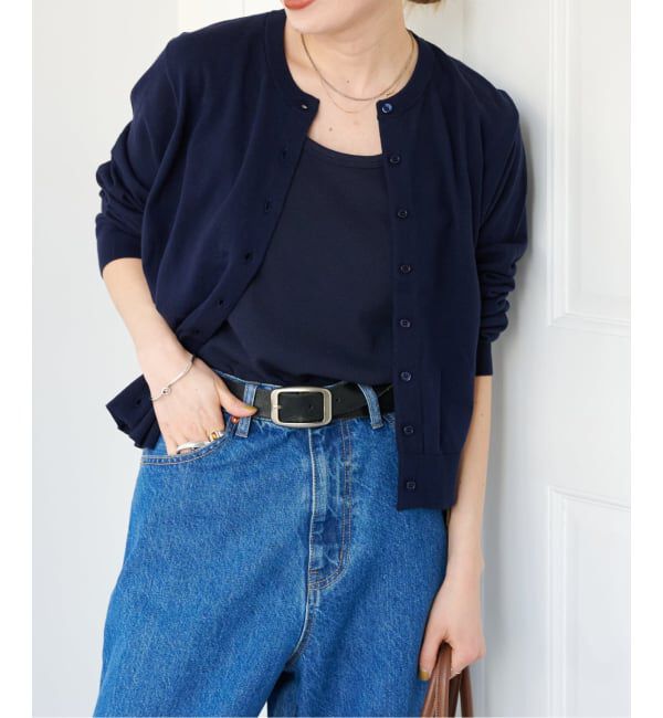 OUTDOOR PRODUCTS Usual Things「ハイゲージコットンコンパクトクルーネックカーディガン」|カーディガン|