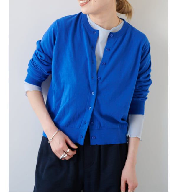 OUTDOOR PRODUCTS Usual Things「ハイゲージコットンコンパクトクルーネックカーディガン」|カーディガン|