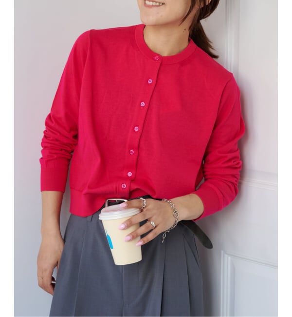 OUTDOOR PRODUCTS Usual Things「ハイゲージコットンコンパクトクルーネックカーディガン」|カーディガン|