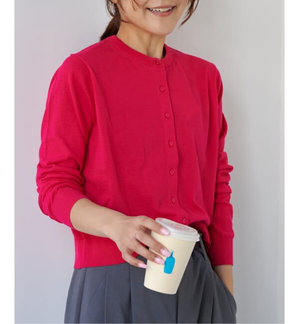 OUTDOOR PRODUCTS Usual Things「ハイゲージコットンコンパクトクルーネックカーディガン」|カーディガン|