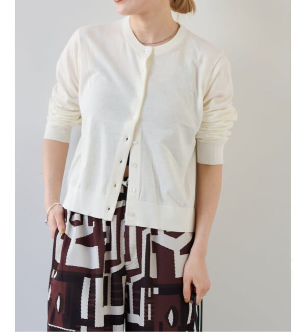 OUTDOOR PRODUCTS Usual Things「ハイゲージコットンコンパクトクルーネックカーディガン」|カーディガン|