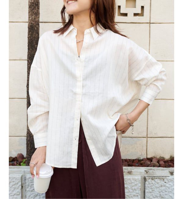 OUTDOOR PRODUCTS Usual Things「追加レ ーヨンリネンシャツ」|シャツ・ブラウス|ホワイト