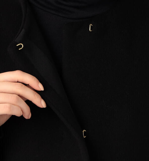 TOMORROWLAND collection「プレミアムカシミヤリバー ノーカラーAラインコート」|ノーカラーコート|