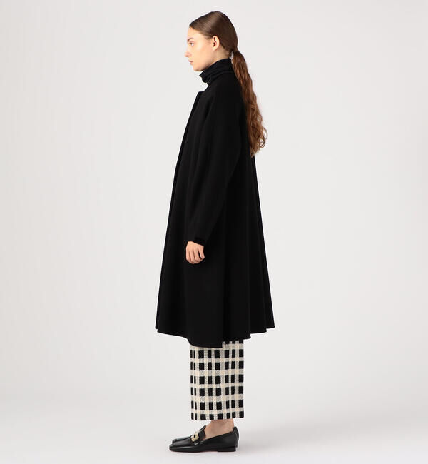 TOMORROWLAND collection「プレミアムカシミヤリバー ノーカラーAラインコート」|ノーカラーコート|