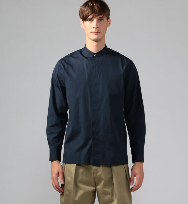 CABaN「CABaN コットンタイプライター バンドカラーシャツ」|シャツ・ブラウス|