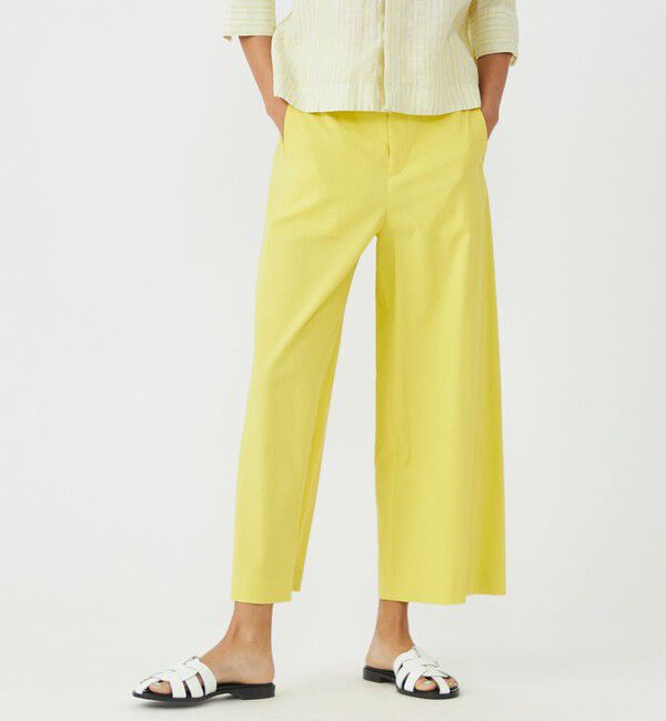 MACPHEE「レーヨンリネンコットン フレアクロップドパンツ」|その他|