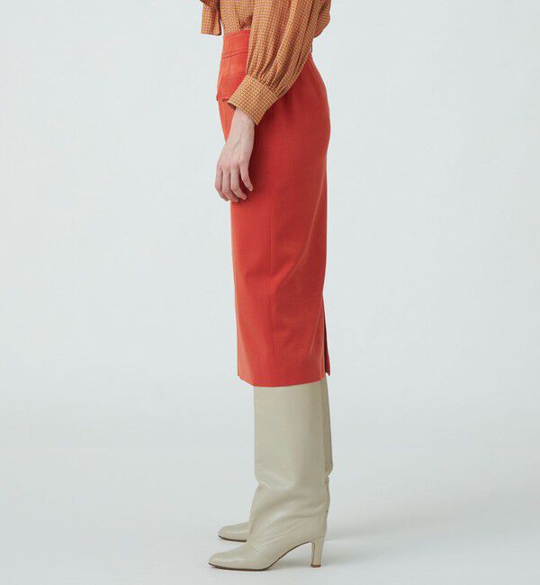 Ballsey「ブラッシュドサテン サイドポケットタイトスカート」|タイト|