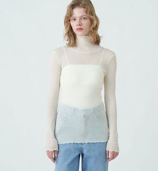 MACPHEE「テクノリブ タートルネックプルオーバー」|Tシャツ・カットソー|