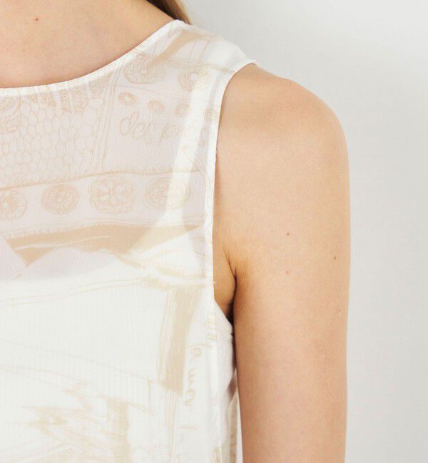 DES PRES「マリンプリント ノースリーブプルオーバー」|シャツ・ブラウス|