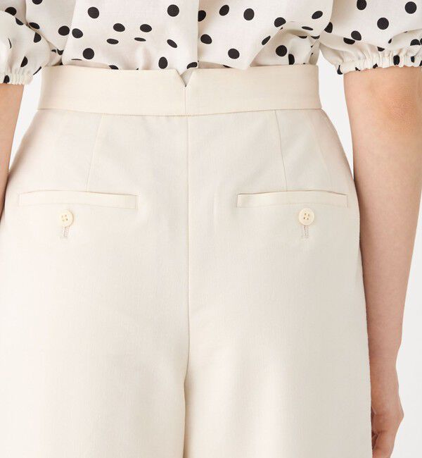 Ballsey「リネンレーヨンストレッチ タックストレートパンツ」|その他|