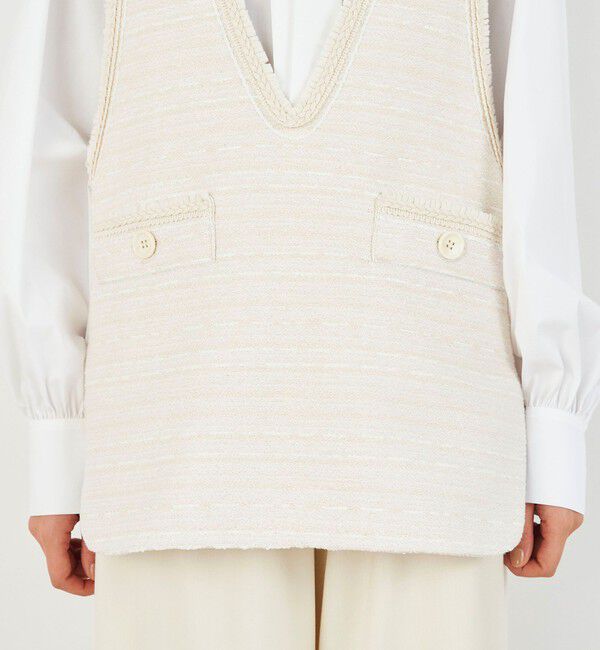 DES PRES「ドロップレットジャカード Vネックベスト」|ベスト・ジレ|