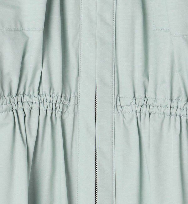 Ballsey「ライトタフタ ジップアップロングコート」|ノーカラーコート|