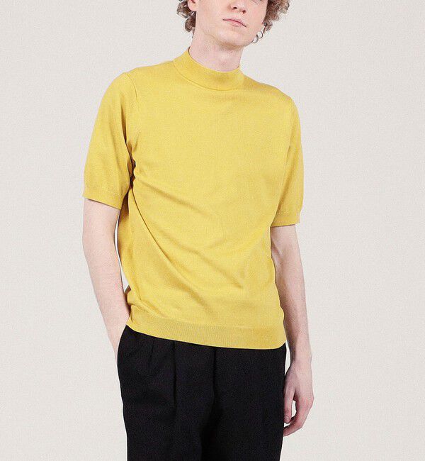 TOMORROWLAND MENS「シルクコットン モックネックプルオーバー SESIA」|ニット・セーター|