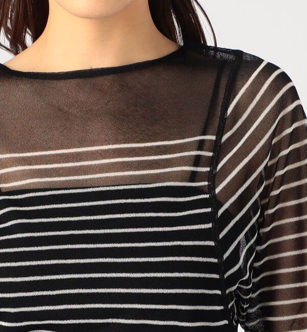 DES PRES「レーヨンナイロンシアー ボートネックプルオーバー」|ニット・セーター|