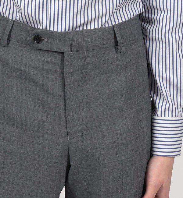 TOMORROWLAND MENS「Super120'sウールポリエステル ノープリーツスリムスラックス」|スラックス|