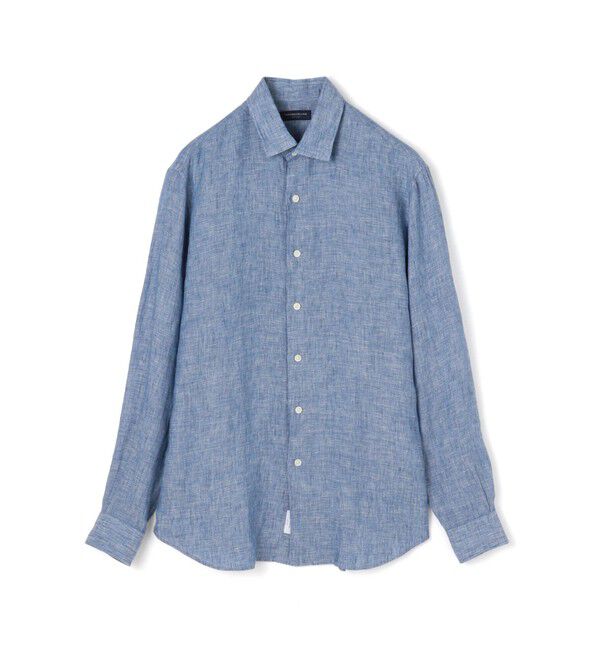 TOMORROWLAND MENS「リネン セミワイドカラーシャツ」|シャツ・ブラウス|65 ブルー