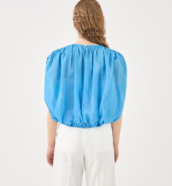 TOMORROWLAND collection「ルコットンオーガンジー バブルギャザーブラウス」|シャツ・ブラウス|