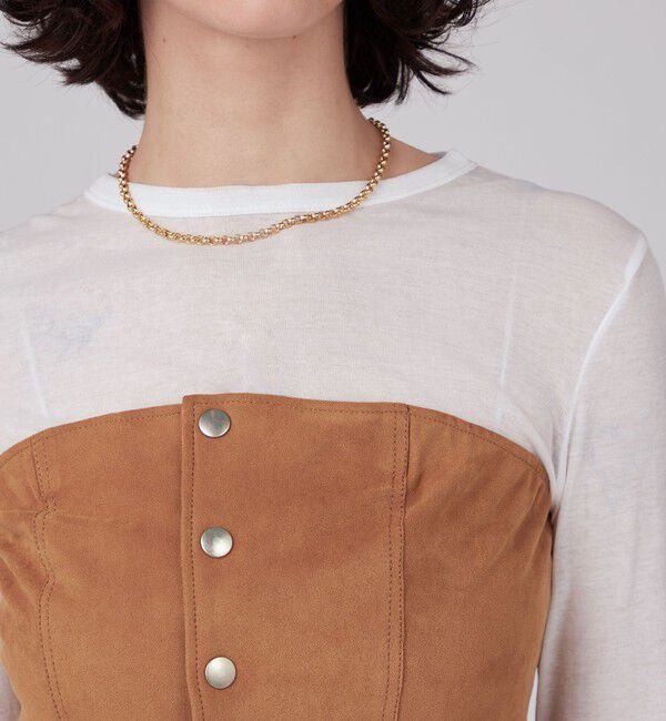 MACPHEE「スエードライク ビスチェ」|チューブトップ|