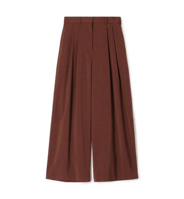 Ballsey「ポリエステルツイル ２タックスラックスパンツ」|スラックス|39 ボルドー