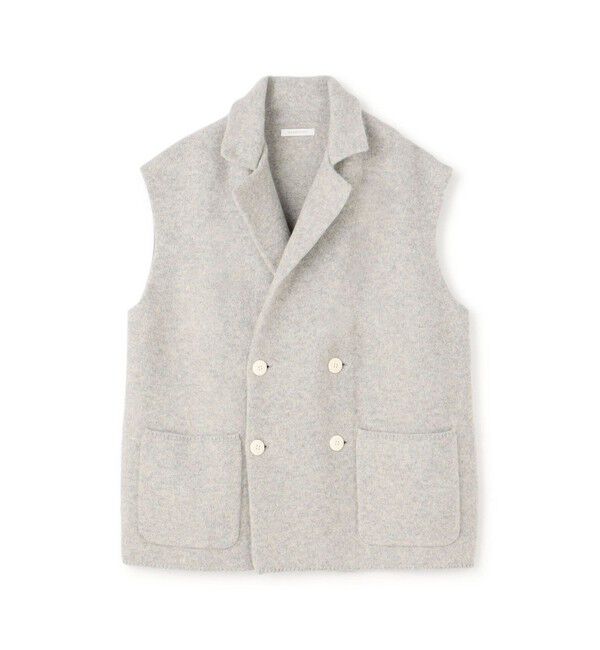 GALERIE VIE「ラムズウール スリーブレスダブルジャケット」|ベスト・ジレ|13 ライトグレー
