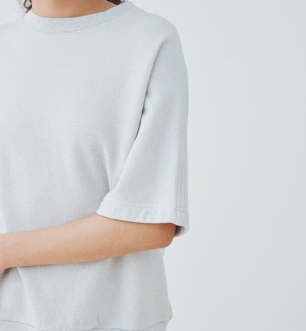 GALERIE VIE「スビンバックパイルラメ ハーフスリーブプルオーバー」|スウェット・ジャージ|