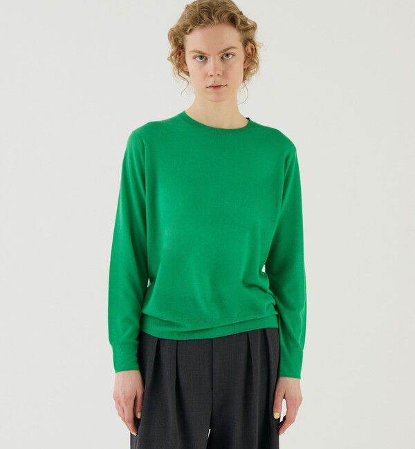 GALERIE VIE「 ウーステッドカシミヤ クルーネックプルオーバー」|ニット・セーター|