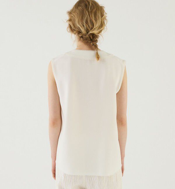 GALERIE VIE「ダブルクロス Vネックスリーブレスベスト」|ベスト・ジレ|