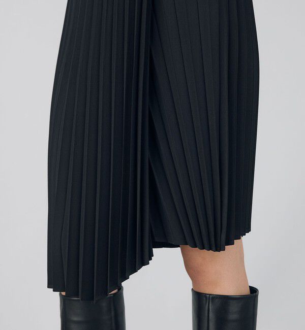 DES PRES「ハイツイストギャバジン イレギュラーヘムプリーツスカート」|スカート|