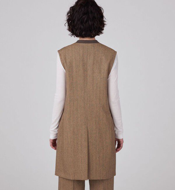 MACPHEE「ウールサキソニー ロングジレ」|ベスト・ジレ|
