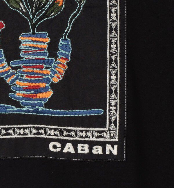 CABaN「スビンコットン アフリカンエンブロイダリーＴシャツ」|Tシャツ・カットソー|