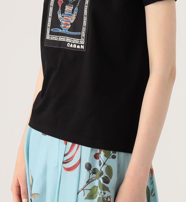 CABaN「スビンコットン アフリカンエンブロイダリーＴシャツ」|Tシャツ・カットソー|