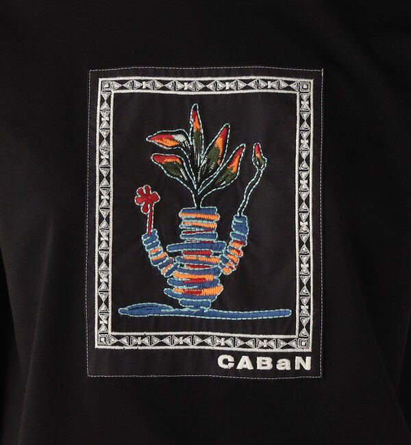 CABaN「スビンコットン アフリカンエンブロイダリーＴシャツ」|Tシャツ・カットソー|