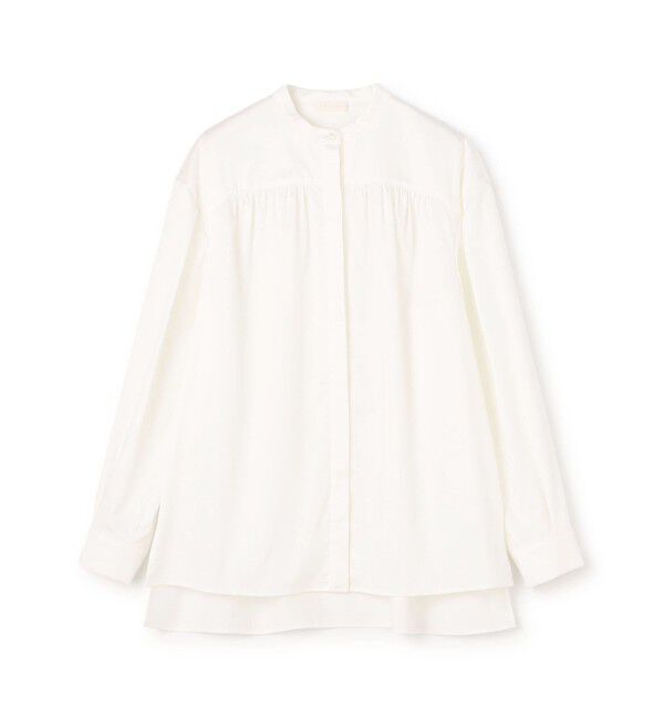 Ballsey「ハイカウントサテン スタンドカラーシャツ」|シャツ・ブラウス|11 ホワイト