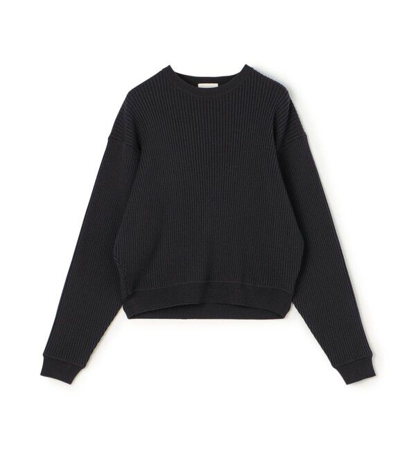 Ballsey「ウールポリエステルストレッチリブ クルーネックプルオーバー」|ニット・セーター|17 ダークグレー