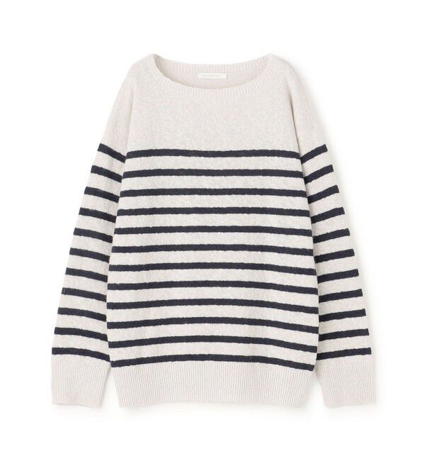 GALERIE VIE「カシミヤスラブ ボートネックプルオーバー」|ニット・セーター|14 グレー系