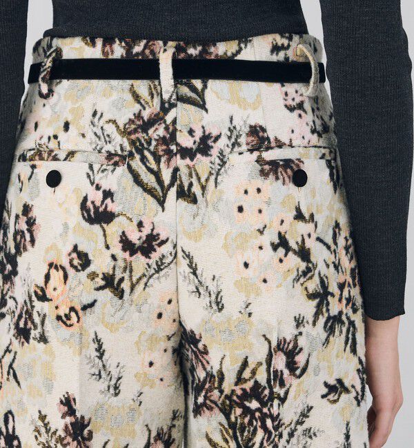 DES PRES「ブラッシュフラワープリント ワイドストレートパンツ」|その他|